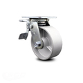Service Caster 5 Inch Semi Steel Swivel Caster with Roller Bearing and Total Lock Brake SCC SCC-TTL30S520-SSR